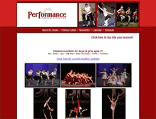 Tablet Screenshot of performancedancecentre.com